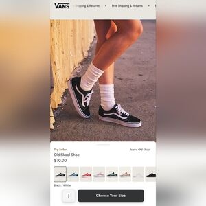 Vans Old Skool Shoes - Size 10